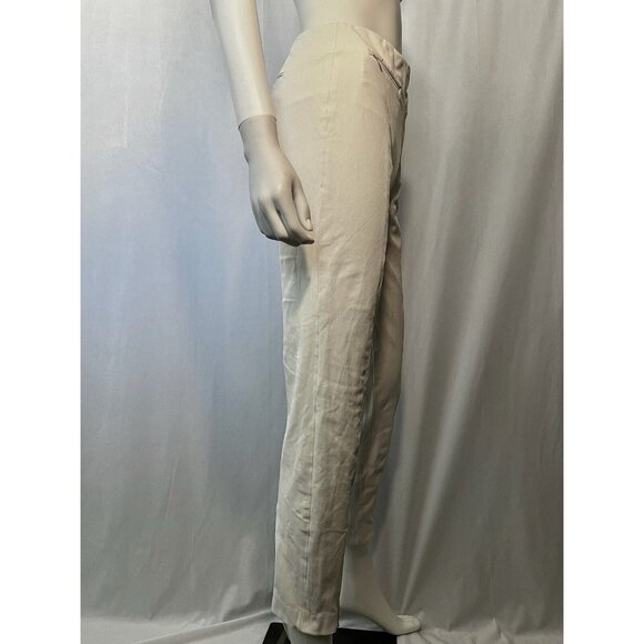 THE SCRIPT Women'ss Pants Chino White Straight Fit Size 2 - Picture 11 of 16